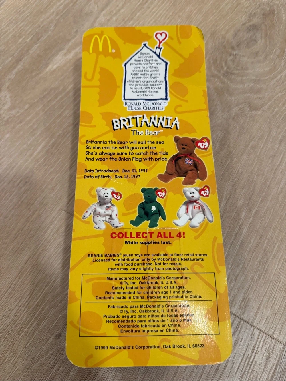 Ty Beanie Babies Four-Pack: Vintage Collectible Bears